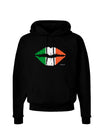 Irish Flag Kiss Dark Hoodie Sweatshirt by TooLoud-Hoodie-TooLoud-Black-Small-Davson Sales