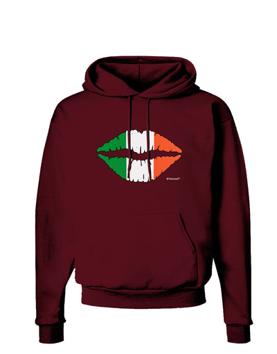 Irish Flag Kiss Dark Hoodie Sweatshirt by TooLoud-Hoodie-TooLoud-Maroon-Small-Davson Sales