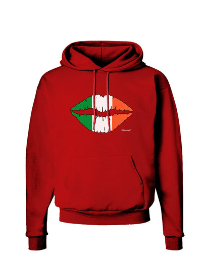 Irish Flag Kiss Dark Hoodie Sweatshirt by TooLoud-Hoodie-TooLoud-Red-Small-Davson Sales