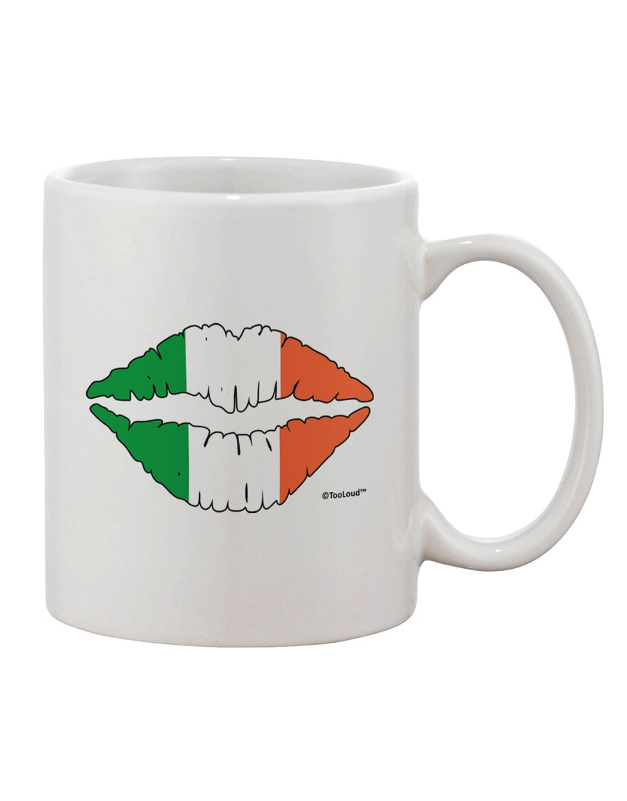 Irish Flag Kiss Design 11 oz Coffee Mug - Expertly Crafted by TooLoud-11 OZ Coffee Mug-TooLoud-White-Davson Sales