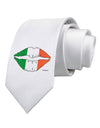 Irish Flag Kiss Printed White Necktie by TooLoud