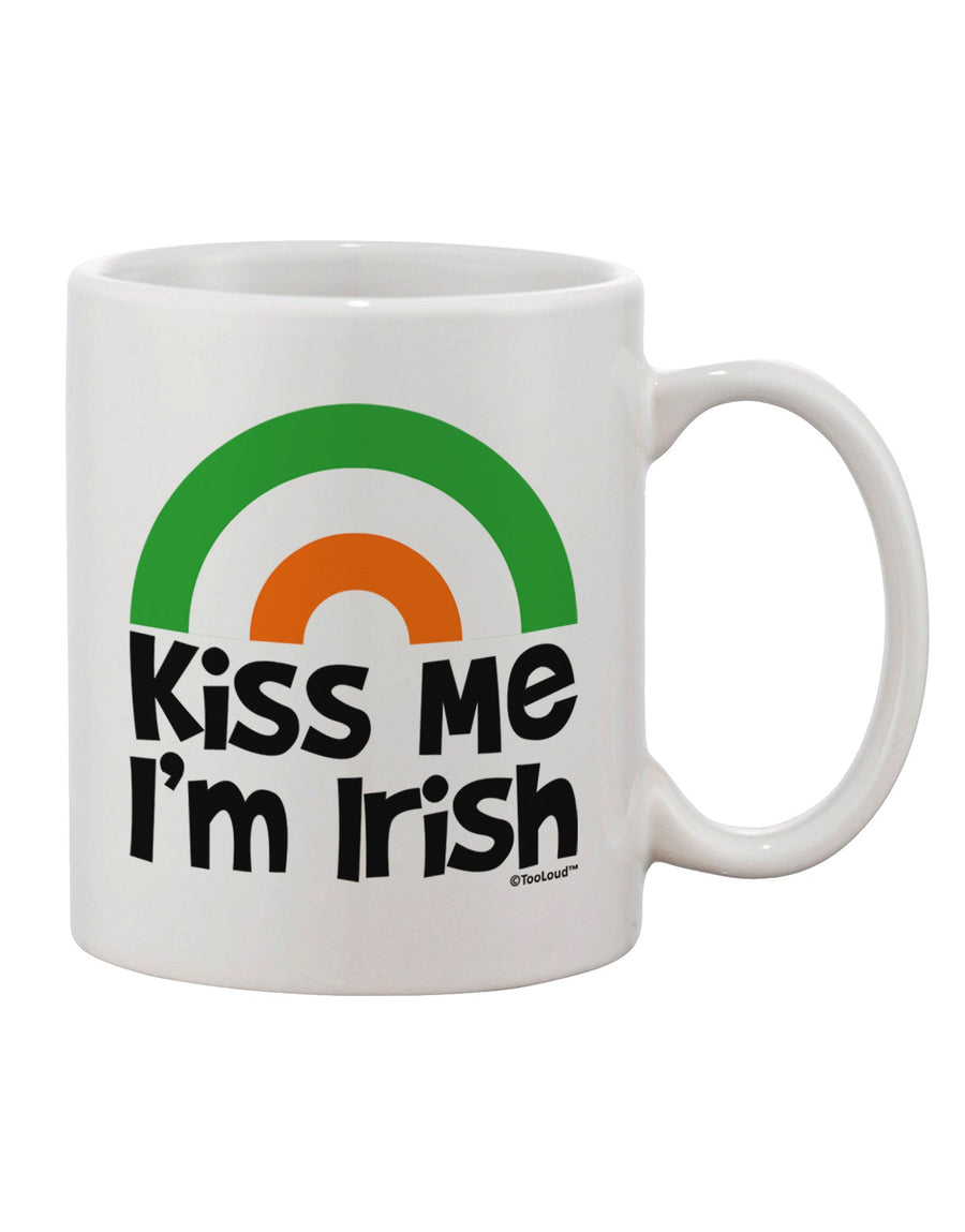 Irish Flag Rainbow - Exquisite Kiss Me I'm Irish 11 oz Coffee Mug by TooLoud-11 OZ Coffee Mug-TooLoud-White-Davson Sales