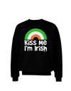 Irish Flag Rainbow - Kiss Me I'm Irish Adult Dark Sweatshirt by TooLoud-Sweatshirts-TooLoud-Black-Small-Davson Sales