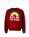 Irish Flag Rainbow - Kiss Me I'm Irish Adult Dark Sweatshirt by TooLoud-Sweatshirts-TooLoud-Deep-Red-Small-Davson Sales