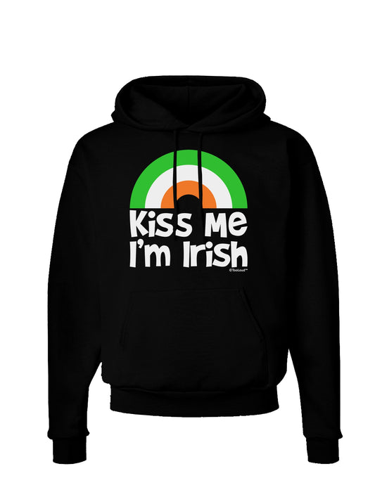 Irish Flag Rainbow - Kiss Me I'm Irish Dark Hoodie Sweatshirt by TooLoud-Hoodie-TooLoud-Black-Small-Davson Sales