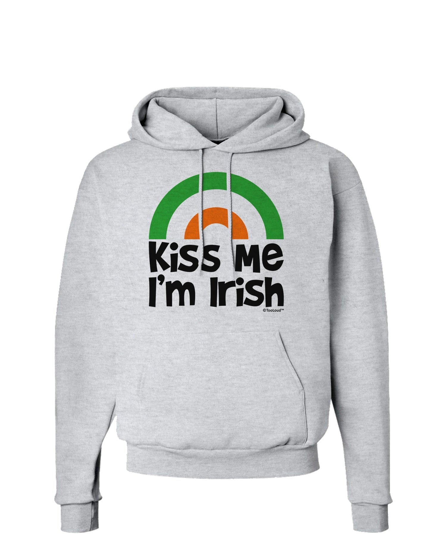 Irish Flag Rainbow - Kiss Me I'm Irish Hoodie Sweatshirt by TooLoud-Hoodie-TooLoud-AshGray-Small-Davson Sales
