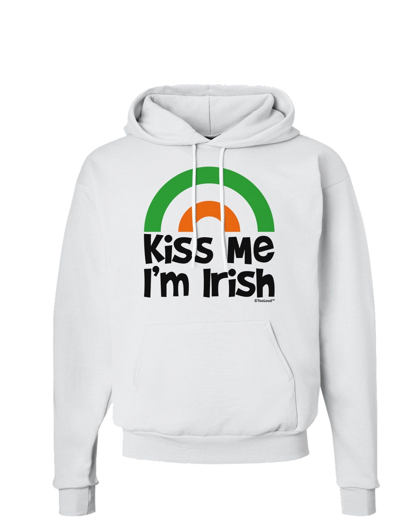 Irish Flag Rainbow - Kiss Me I'm Irish Hoodie Sweatshirt by TooLoud-Hoodie-TooLoud-White-Small-Davson Sales
