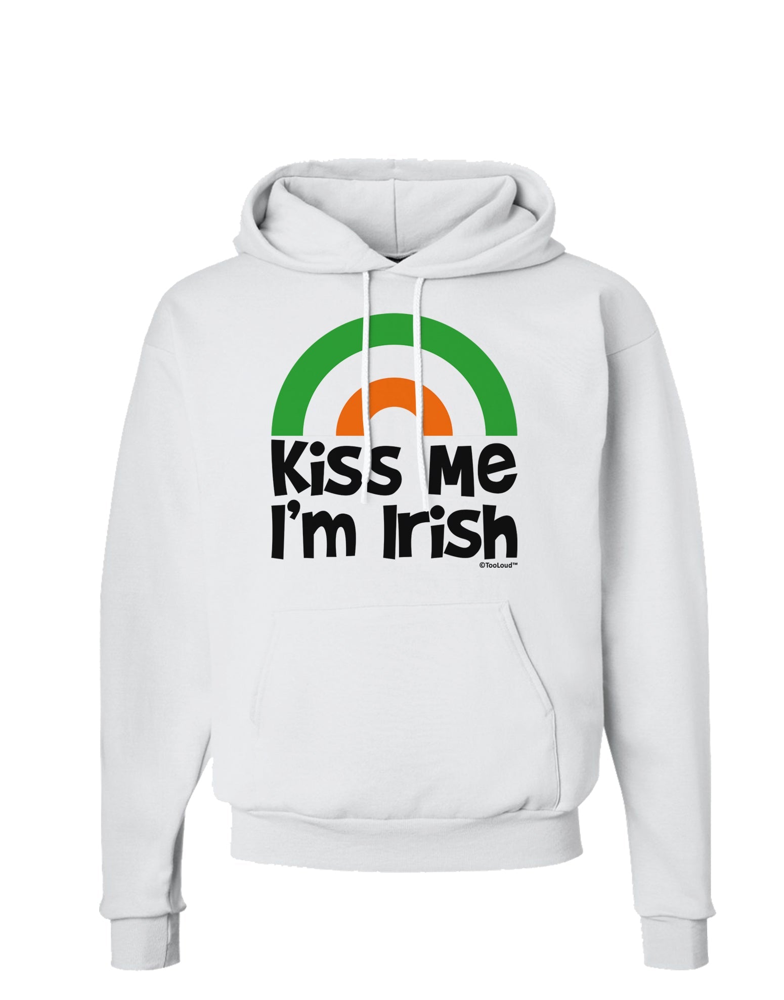 Irish Flag Rainbow - Kiss Me I'm Irish Hoodie Sweatshirt by TooLoud-Hoodie-TooLoud-White-Small-Davson Sales