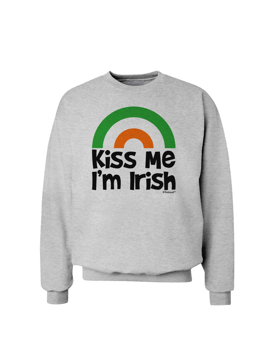 Irish Flag Rainbow - Kiss Me I'm Irish Sweatshirt by TooLoud-Sweatshirts-TooLoud-White-Small-Davson Sales