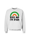 Irish Flag Rainbow - Kiss Me I'm Irish Sweatshirt by TooLoud-Sweatshirts-TooLoud-White-Small-Davson Sales