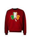 Irish Flag - Shamrock Distressed Adult Dark Sweatshirt by TooLoud-Sweatshirts-TooLoud-Deep-Red-Small-Davson Sales