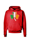 Irish Flag - Shamrock Distressed Dark Hoodie Sweatshirt by TooLoud-Hoodie-TooLoud-Red-Small-Davson Sales