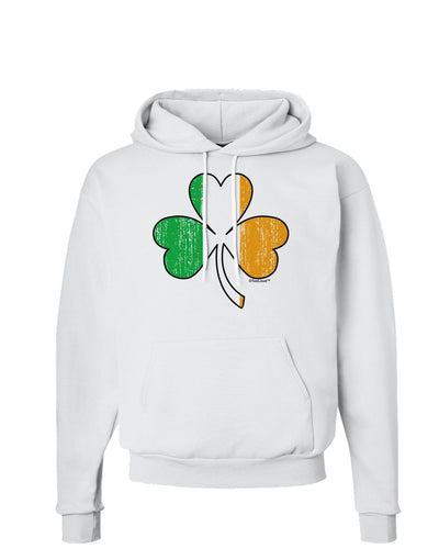 Irish Flag - Shamrock Distressed Hoodie Sweatshirt by TooLoud-Hoodie-TooLoud-White-Small-Davson Sales