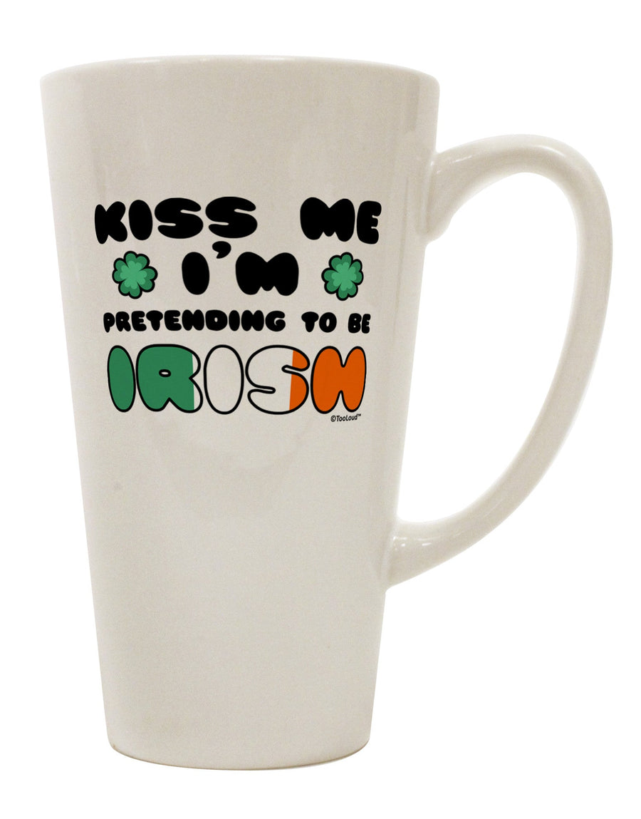 Irish-Inspired 16 Ounce Conical Latte Coffee Mug - Expertly Crafted by TooLoud-Conical Latte Mug-TooLoud-White-Davson Sales