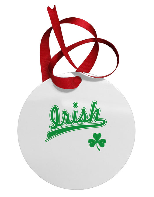 Irish Jersey Circular Metal Ornament-Ornament-TooLoud-White-Davson Sales