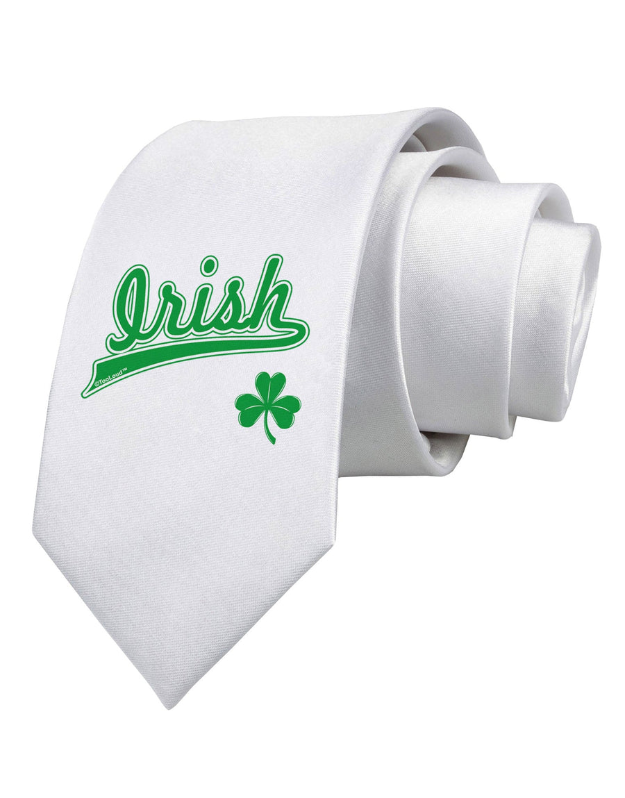 Irish Jersey Printed White Necktie