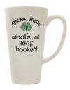 Irish Language Enthusiast's Choice - 16 oz Conical Latte Coffee Mug for Whale Oil Beef Hooked - TooLoud-Conical Latte Mug-TooLoud-White-Davson Sales