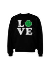 Irish Love - Distressed Adult Dark Sweatshirt by TooLoud-Sweatshirts-TooLoud-Black-Small-Davson Sales