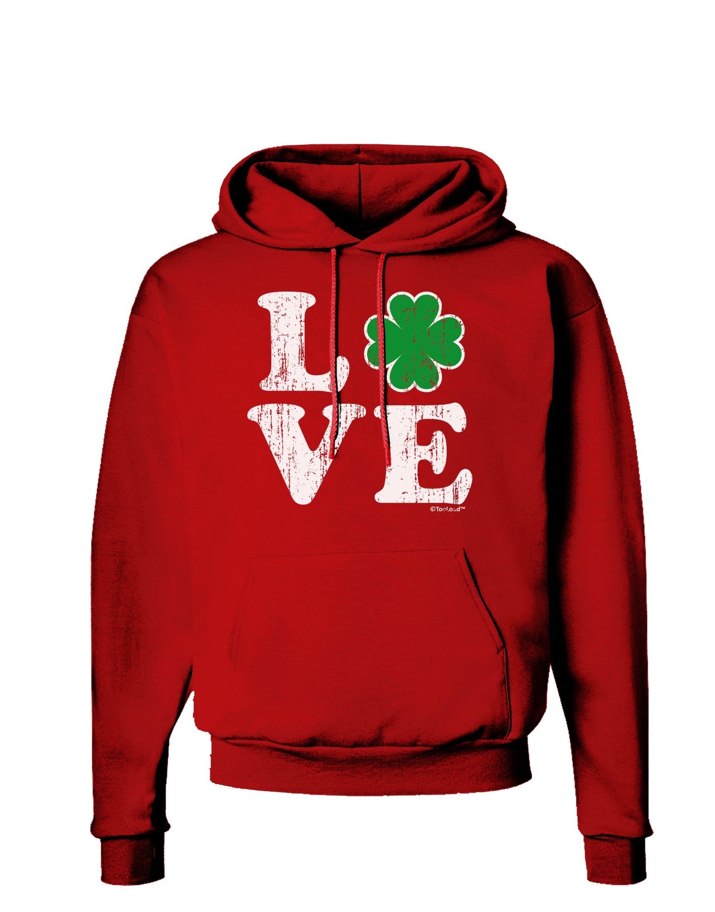 Irish Love - Distressed Dark Hoodie Sweatshirt by TooLoud-Hoodie-TooLoud-Red-Small-Davson Sales