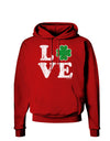 Irish Love - Distressed Dark Hoodie Sweatshirt by TooLoud-Hoodie-TooLoud-Red-Small-Davson Sales