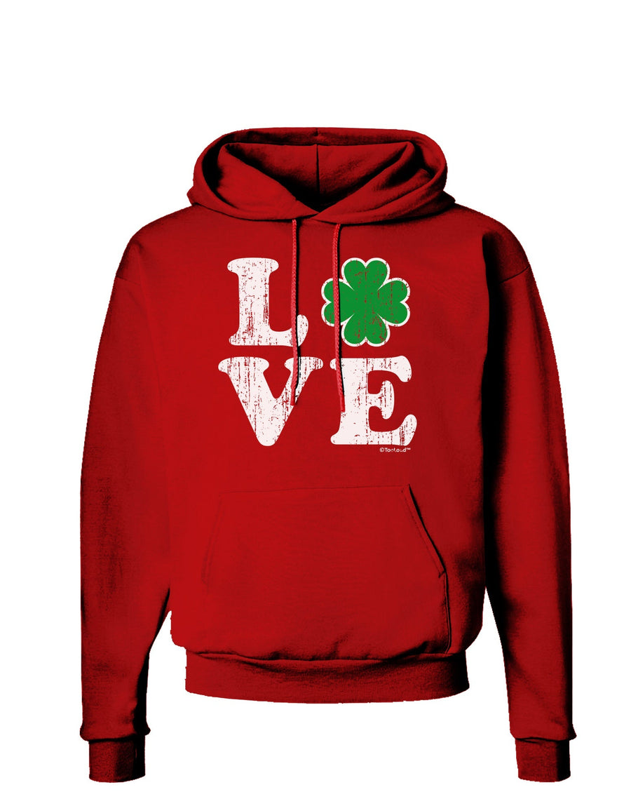 Irish Love - Distressed Dark Hoodie Sweatshirt by TooLoud-Hoodie-TooLoud-Black-Small-Davson Sales