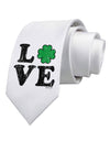 Irish Love - Distressed Printed White Necktie by TooLoud