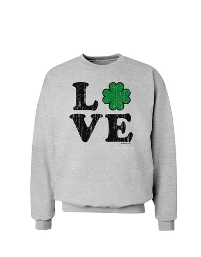 Irish Love - Distressed Sweatshirt by TooLoud-Sweatshirts-TooLoud-AshGray-Small-Davson Sales