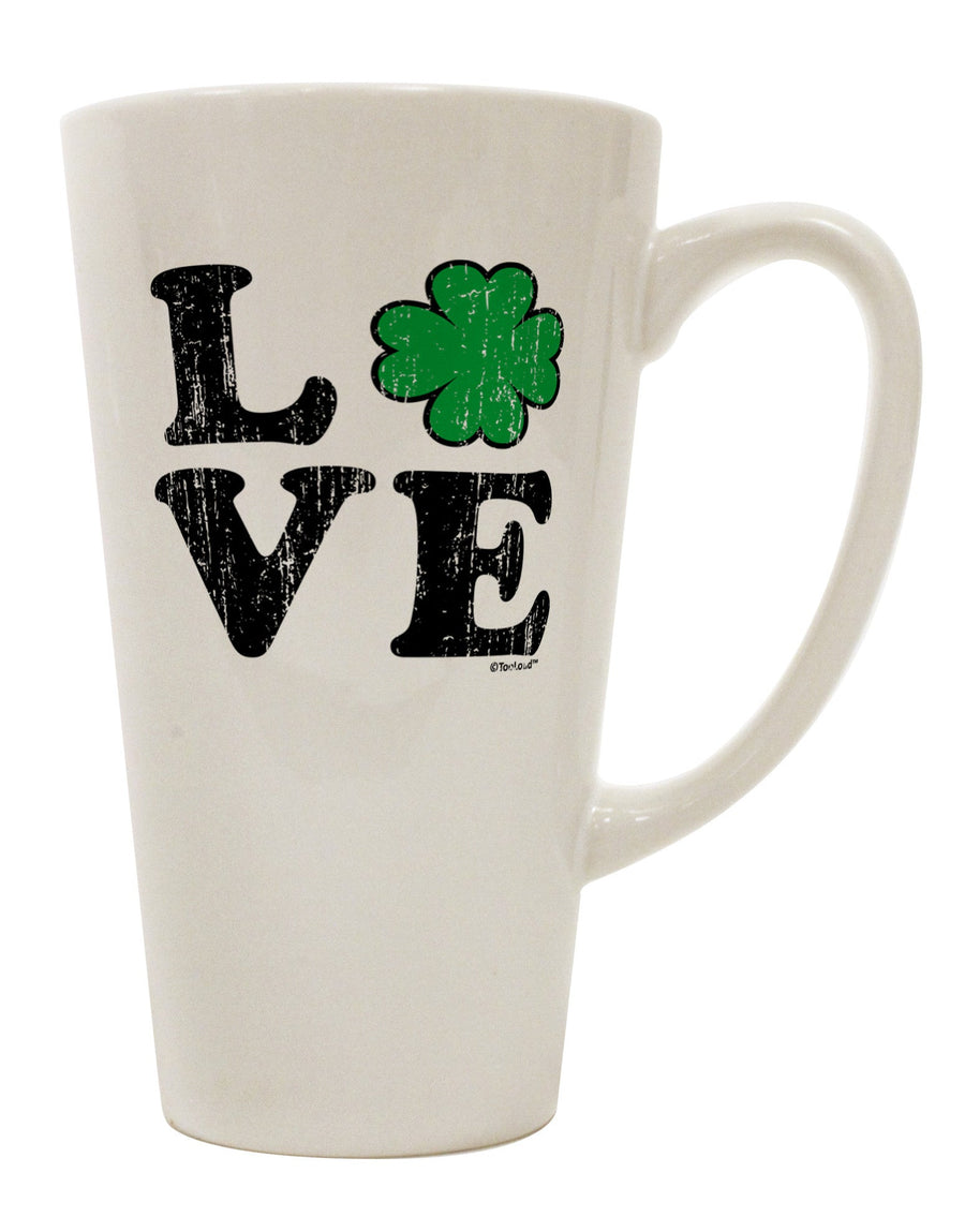 Irish Love - Exquisitely Crafted 16 Ounce Conical Latte Coffee Mug by TooLoud-Conical Latte Mug-TooLoud-White-Davson Sales