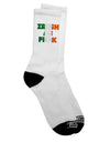 Irish-themed Humorous Adult Crew Socks - Presented by TooLoud-Socks-TooLoud-White-Ladies-4-6-Davson Sales