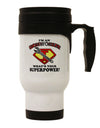 Ironworker - Superpower Stainless Steel 14oz Travel Mug-Travel Mugs-TooLoud-White-Davson Sales