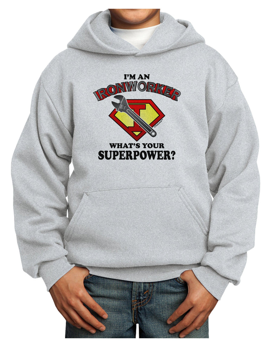 Ironworker - Superpower Youth Hoodie Pullover Sweatshirt-Youth Hoodie-TooLoud-White-XS-Davson Sales