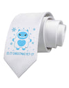 Is It Christmas Yet - Yeti Abominable Snowman Printed White Necktie