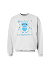 Is It Christmas Yet - Yeti Abominable Snowman Sweatshirt-Sweatshirts-TooLoud-White-Small-Davson Sales