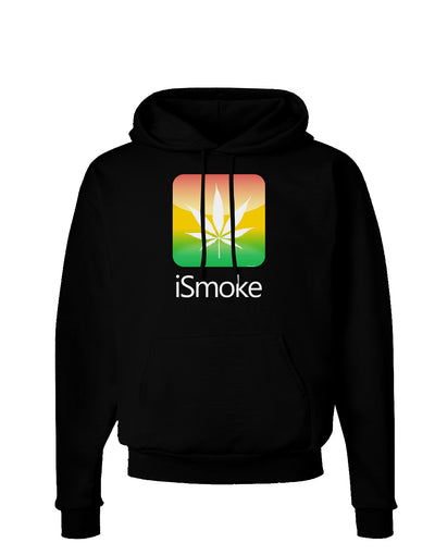 iSmoke Logo - Marijuana Leaf Dark Hoodie Sweatshirt-Hoodie-TooLoud-Black-Small-Davson Sales