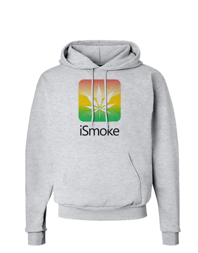 iSmoke Logo - Marijuana Leaf Hoodie Sweatshirt-Hoodie-TooLoud-AshGray-Small-Davson Sales