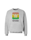 iSmoke Logo - Marijuana Leaf Sweatshirt-Sweatshirts-TooLoud-AshGray-Small-Davson Sales