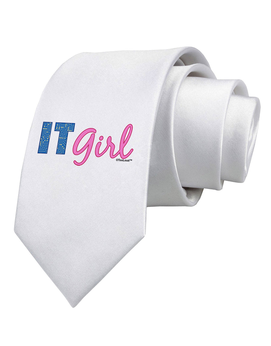 IT Girl Printed White Necktie