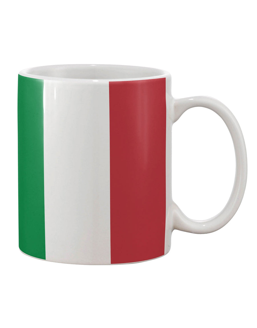 Italian Flag 11 oz Coffee Mug - Expertly Crafted Drinkware TooLoud-11 OZ Coffee Mug-TooLoud-White-Davson Sales