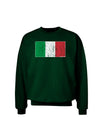 Italian Flag - Distressed Adult Dark Sweatshirt by TooLoud-Sweatshirts-TooLoud-Deep-Forest-Green-Small-Davson Sales