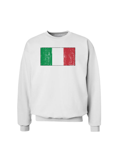 Italian Flag - Distressed Sweatshirt by TooLoud-Sweatshirts-TooLoud-White-Small-Davson Sales