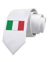 Italian Flag - Italy Printed White Necktie by TooLoud