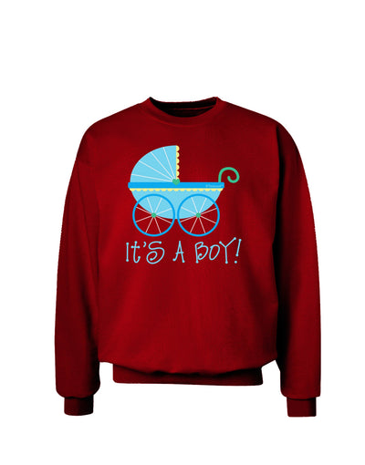 It's a Boy - Baby Boy Carriage Adult Dark Sweatshirt-Sweatshirts-TooLoud-Deep-Red-Small-Davson Sales