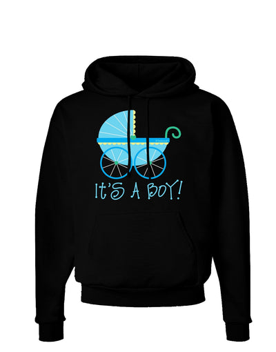 It's a Boy - Baby Boy Carriage Dark Hoodie Sweatshirt-Hoodie-TooLoud-Black-Small-Davson Sales