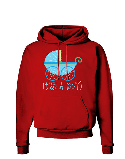 It's a Boy - Baby Boy Carriage Dark Hoodie Sweatshirt-Hoodie-TooLoud-Red-Small-Davson Sales