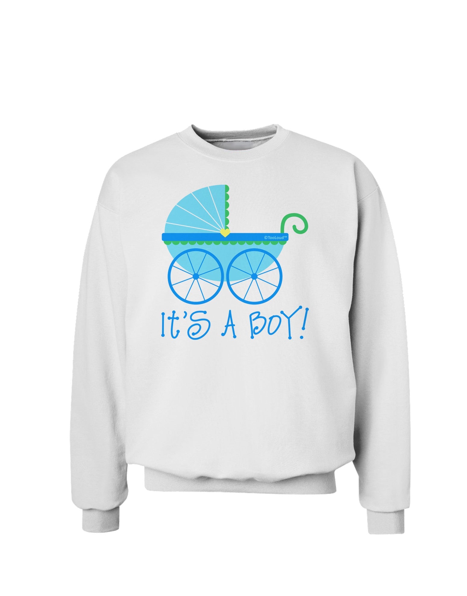 It's a Boy - Baby Boy Carriage Sweatshirt-Sweatshirts-TooLoud-White-Small-Davson Sales