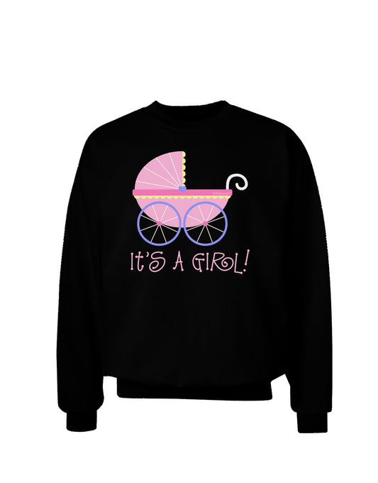 It's a Girl - Baby Carriage Adult Dark Sweatshirt-Sweatshirts-TooLoud-Black-Small-Davson Sales