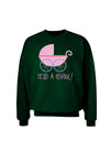 It's a Girl - Baby Carriage Adult Dark Sweatshirt-Sweatshirts-TooLoud-Deep-Forest-Green-Small-Davson Sales