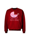 It's a Girl - Baby Carriage Adult Dark Sweatshirt-Sweatshirts-TooLoud-Deep-Red-Small-Davson Sales