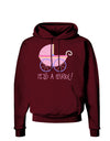 It's a Girl - Baby Carriage Dark Hoodie Sweatshirt-Hoodie-TooLoud-Maroon-Small-Davson Sales