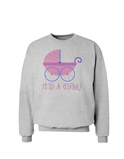 It's a Girl - Baby Carriage Sweatshirt-Sweatshirts-TooLoud-AshGray-Small-Davson Sales